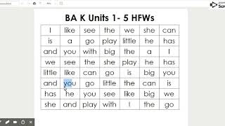 Benchmark Advance K Units 1-5 Hfws