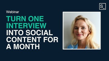 Turn one interview video into social content for a month!