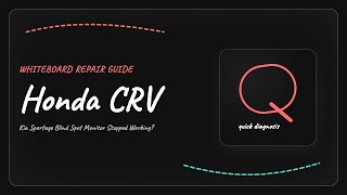 Kia Sportage Blind Spot Monitor Stopped Working: DIY Diagnosis