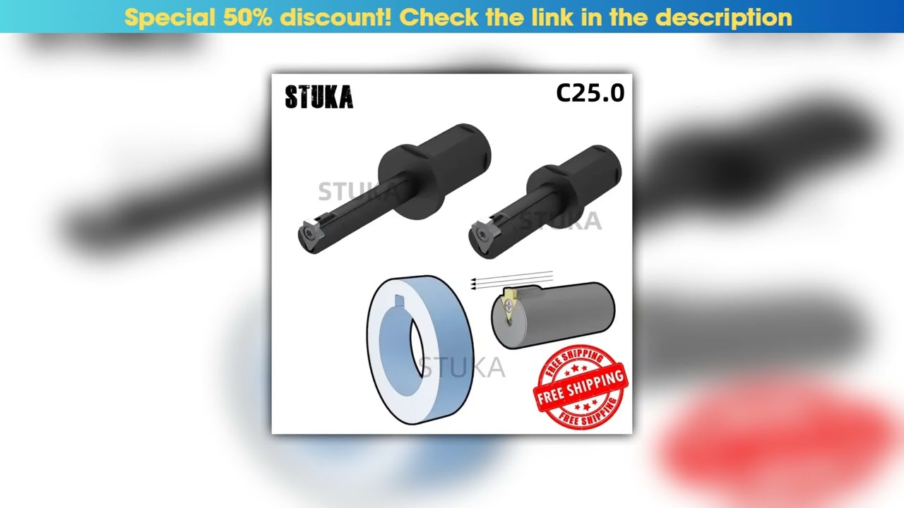 Must Buy Stuka C25.0 Keyway Broaching Inserts Tool Holder for CNC Machining to cut blind internal k