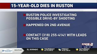 Ruston Police investigating possible drive-by shooting, juvenile killed