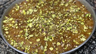 بسبوسة بأي نوع سميد -  خالي من الجلوتين والبيض gluten free basbousa