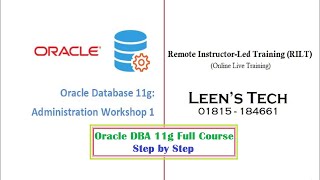 Oracle 11g Database Administration Workshop 1: Class # 09 Managing the Database Instance Oracle 11g Database Administration Workshop 1 Class 08 Managing The Database Instance