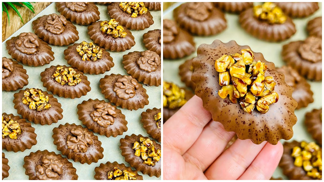 #حلويات_العيد  هاذ الحلوى لازم تجربيها 😍 بذوق الشوكولا وحشو مقرمش زادلها وحد البنة 