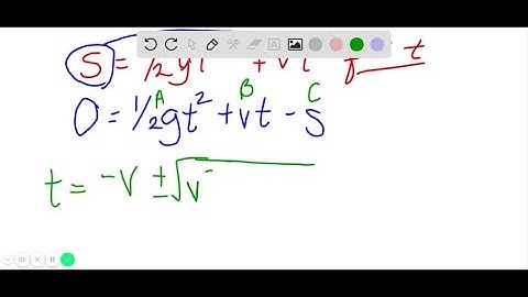 Solve for the indicated variable. s=1/2 g t^2+v t for t