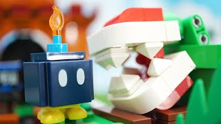 LEGO Super Mario Guarded Fortress Expansion Set| レゴ　スーパーマリオ  | とりで こうりゃく チャレンジでstop motion anime!