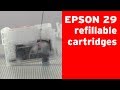 Refillable cartridges Epson 29 - fill port and ink level by autoreset chip (non-OEM)