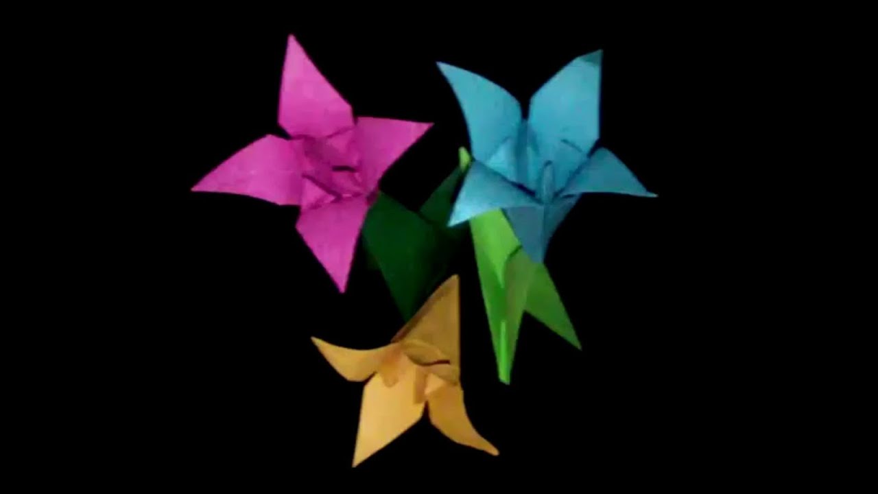 Origami Lilie Lily Faltanleitung Hd