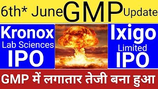 Kronox Lab Science IPO | Ixigo IPO | All IPO GMP Today | Upcoming IPO June 2024 | Stock Market Tak