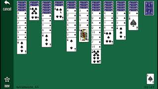 Spider (king of all solitaire games)  - How to play - 1 suit - ios / android - free mobile app screenshot 5