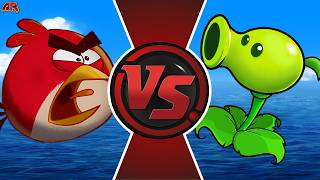 Red vs Peashooter! (Angry Birds VS Plants vs. Zombies) Cartoon Fight Club screenshot 4