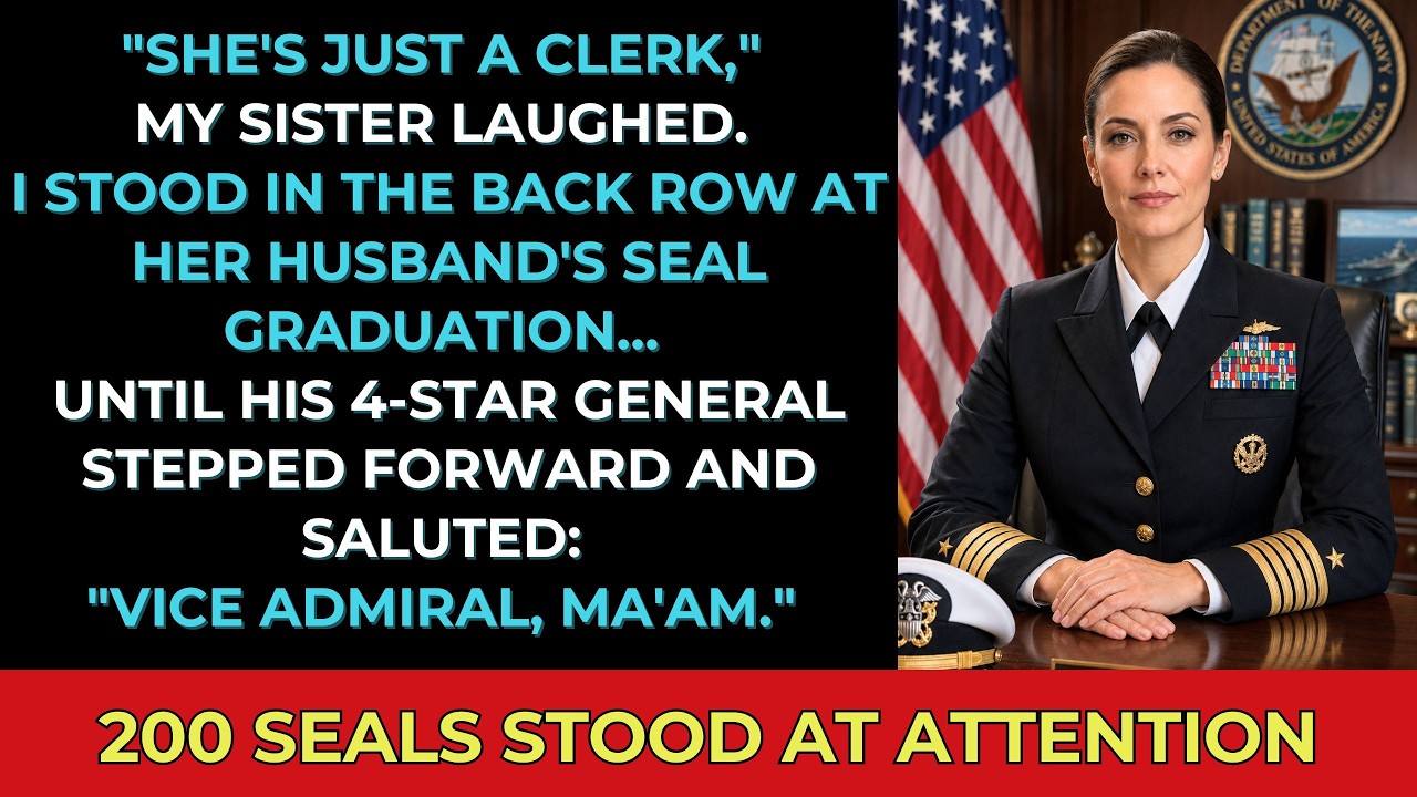 My Sister Humiliated Me At Her Husband’s SEAL Ceremony—Then His General Said: “Vice Admiral, Ma’am”