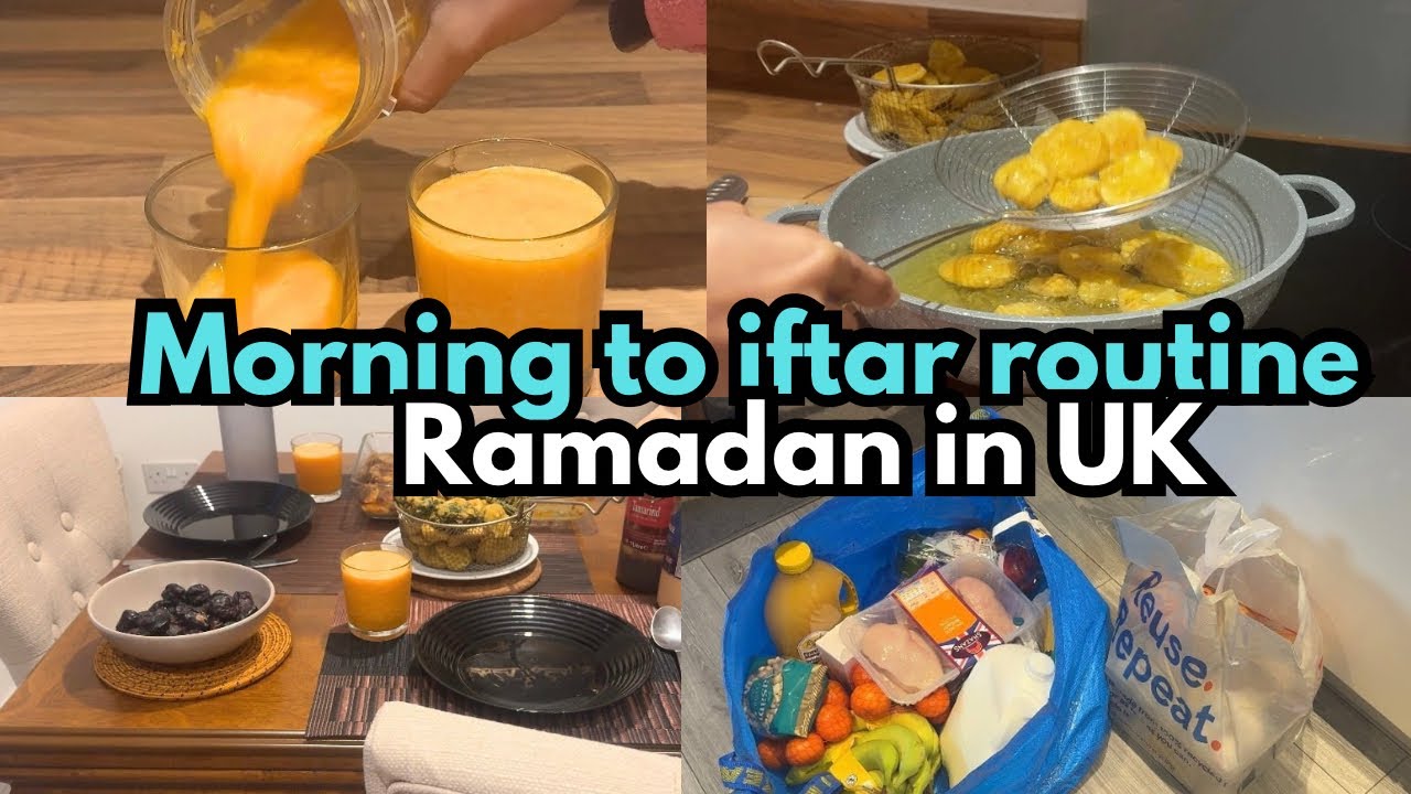 Ramadan vlog- morning to iftar routine in uk | Iftar simple menu 