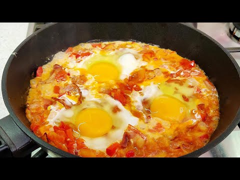 Einfaches und schnelles Rezept mit Eiern und Speck für die ganze Familie #111