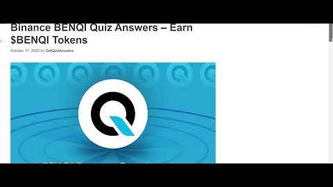Binance BENQI Quiz Answers