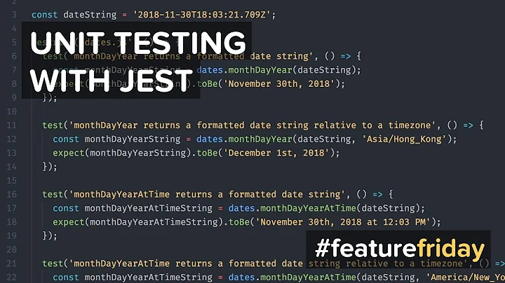 #FeatureFriday: Unit Testing with Jest