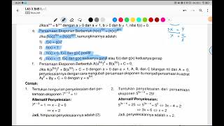 5. FUNGSI EKSPONEN-Persamaan Eksponen (X) Bagian 1