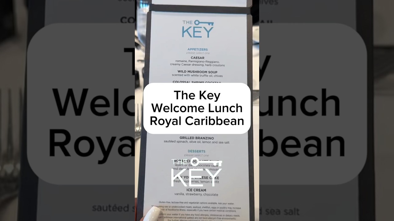 We Tried Royal Caribbean’s SECRET Welcome Lunch! 🔑🥩 | Is The Key Worth It?