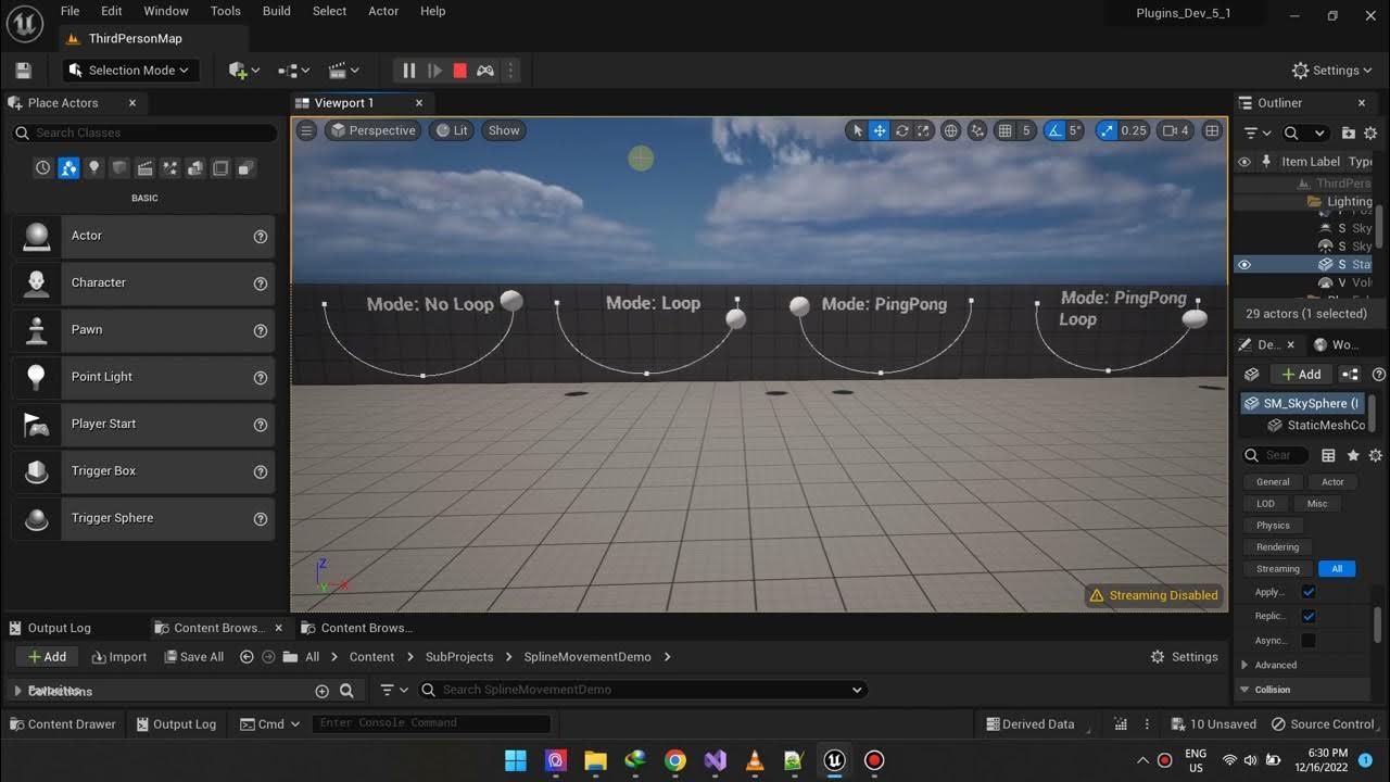 [Unreal Engine] Loop Modes for the Spline Movement Component - YouTube