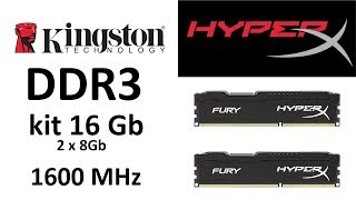 Оперативная память Kingston HyperX FURY Black Series DDR3 HX318C10FBK2/16