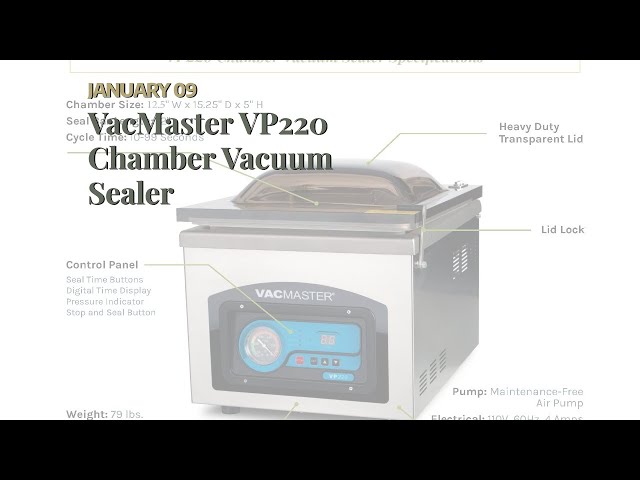 VacMaster VP215 Chamber Vacuum Sealer - Walton's