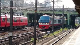 名鉄1200系1111F+1800系1804F一部特別車快速特急豊橋行金山4番線到着