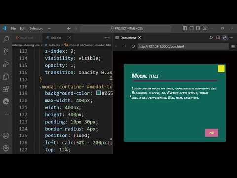 Mini project html css and optional animations Perfect for adding popup ...