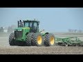 A John Deere 9460 R Tractor Near Genoa, Illinois on April 23, 2016