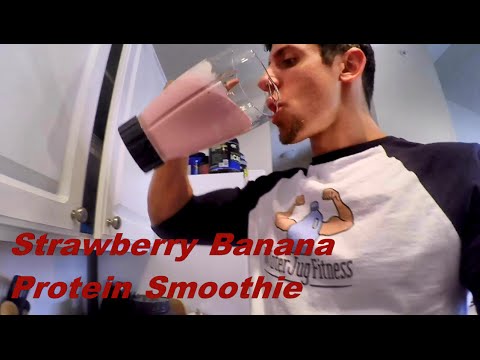 strawberry-banana-protein-smoothie
