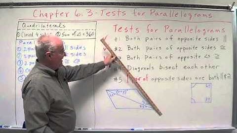 Geometry Chapter 6.3 - Test for Parallelograms - Sample Problems