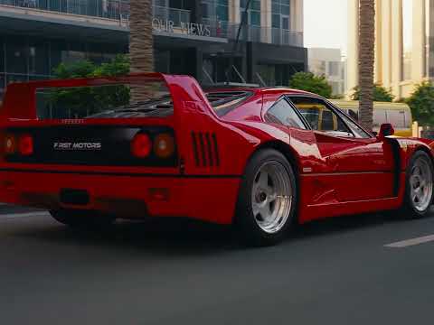 Ferrari F40 cruising in Dubai | 4K