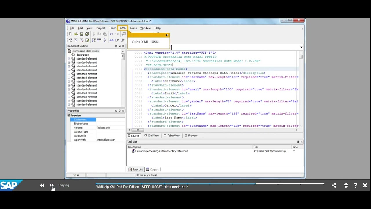 Use an XML Editor to Open the Data Model - YouTube