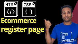 CSS ecommerce project in Bangla part-17 : create register page
