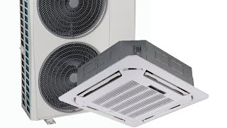 How to install a cassette-type air conditioner.