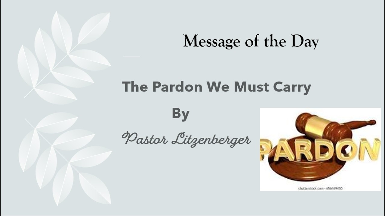 (🔴Live) - "The Pardon We Must Carry" - Pastor Litzenberger - 01/31/2026
