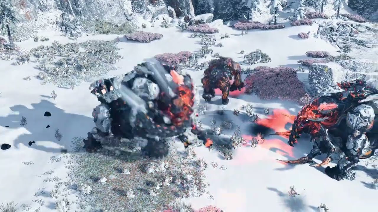 Fireclaw at the 2-Tremortusks site - Horizon Forbidden West