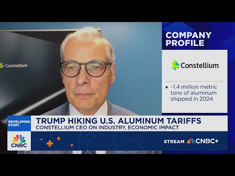 CEO of European aluminum giant Constellium reacts to President Trump doubling tariffs Episode cover