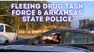 High Speed Pursuit - Altima flees from Drug Task Force & Arkansas State Police   PIT / TVI MANEUVER