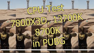 Тест процессоров 7800X3D, 13700K и 8700K в PUBG