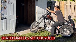 Skateboarding, Motorcycles, FL style. 
