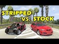 Fully Stripped vs Stock - beamng drive