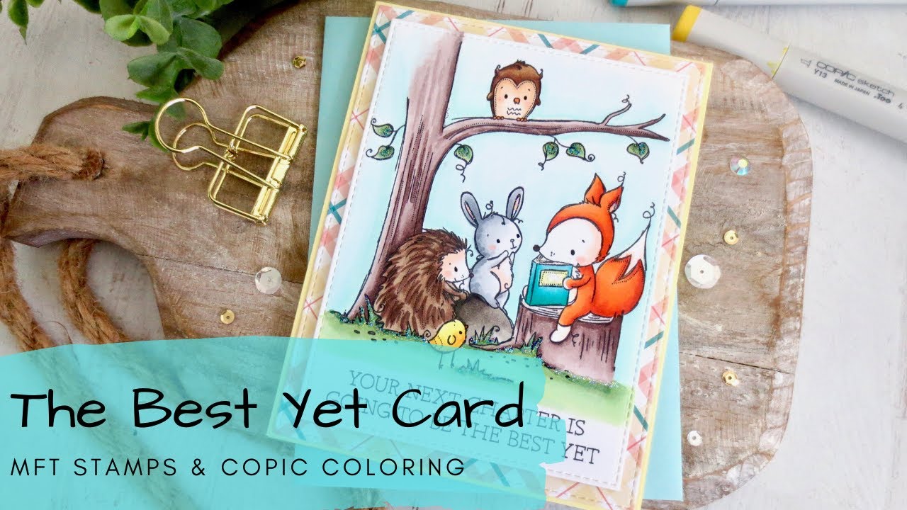 Лучшая открытка | Copic: раскраска сцены с животными | Марки MFT