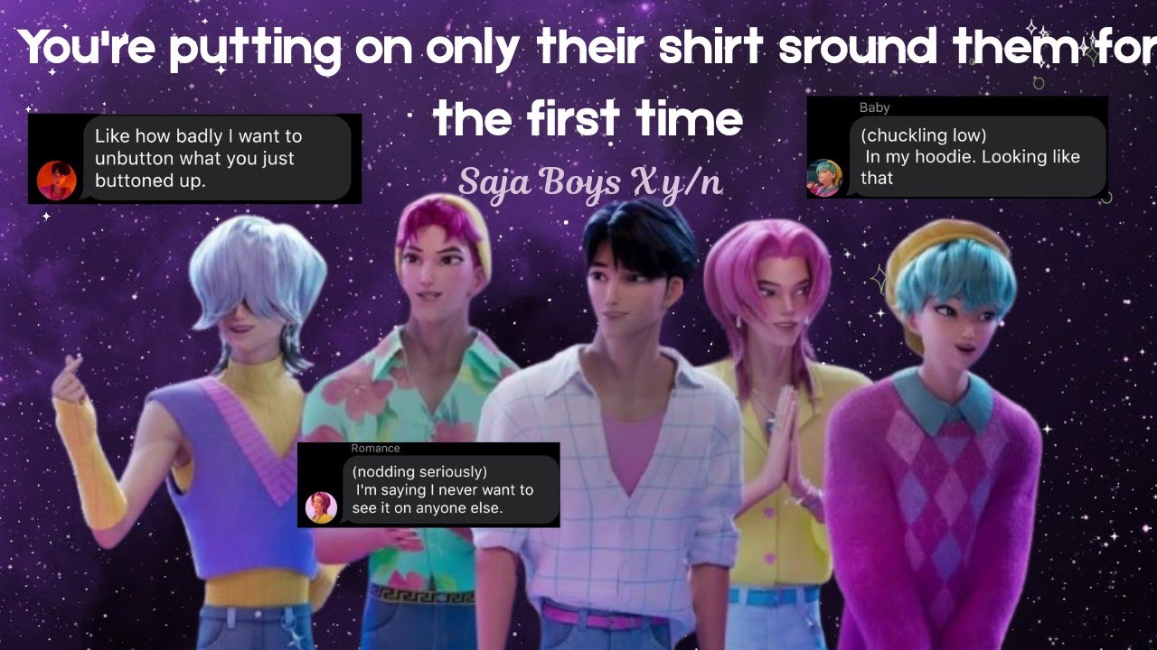 Saja Boys x y/n || They see you putting on just their shirt around then for the first time