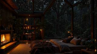 Deep Sleep In A Warm Rainy Bedroom | Healing Rain And Soft Piano For Peaceful Rest screenshot 3