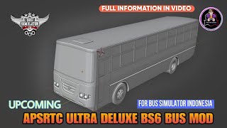 upcoming Apsrtc ultra Deluxe bs6 bus mod for bus simulator Indonesia our 5th mod announcement#bussid