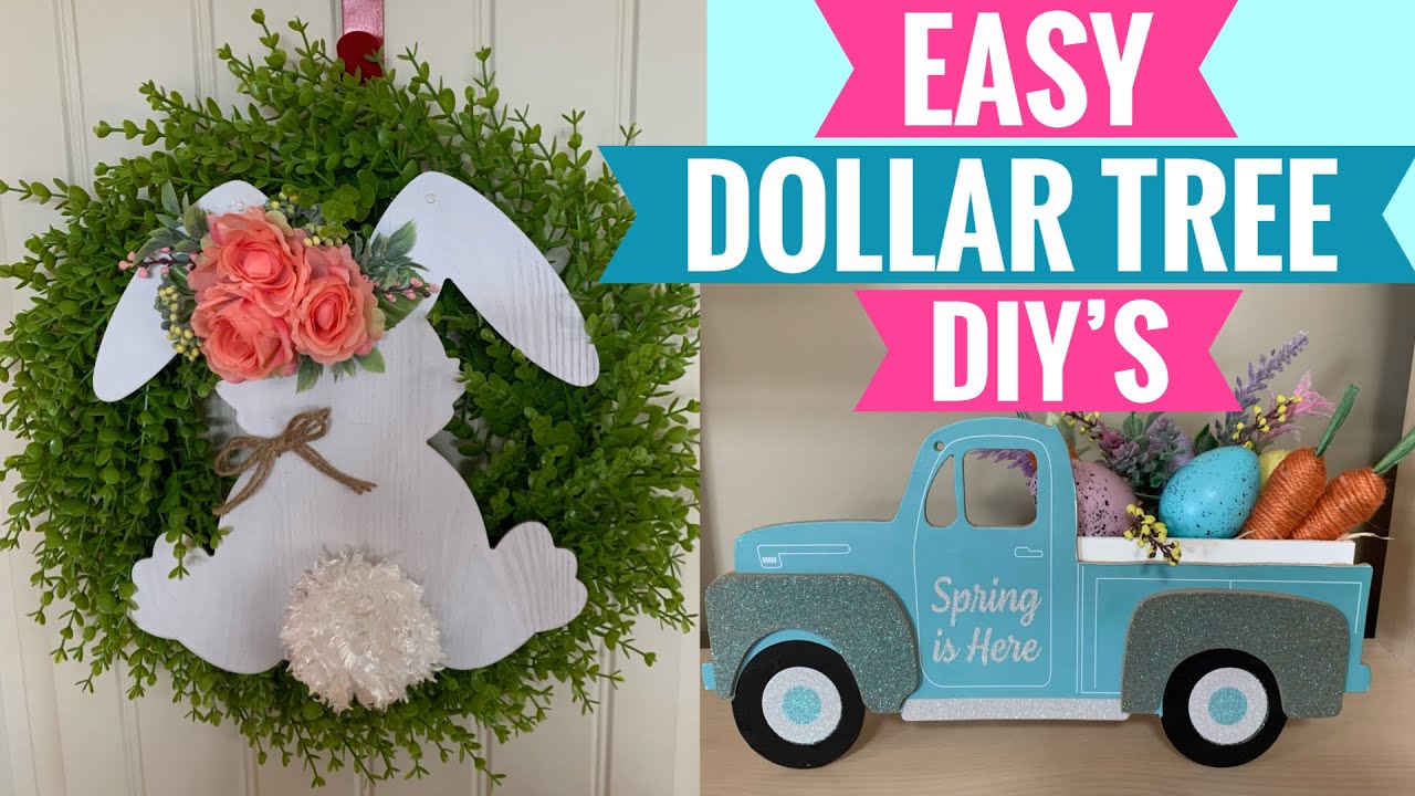 Simple Dollar Tree Spring & Easter Decor Ideas! So easy! 🐰🐣🌷 - YouTube
