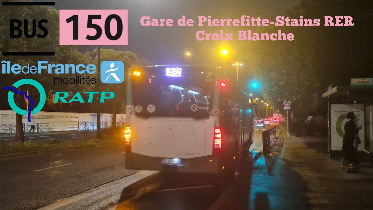 Bus 150 Ratp Citaro C2 Le Trajet Entre Gare de Pierrefitte-Stains RER➡️Croix Blanche