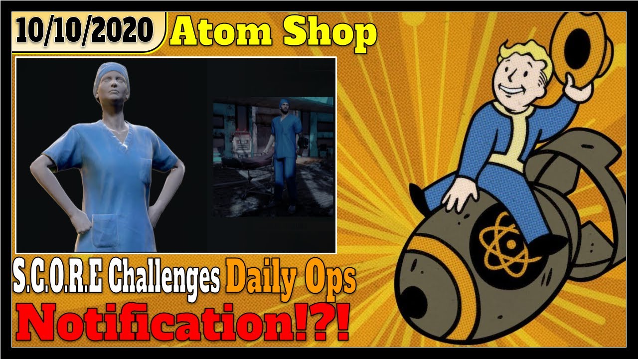 Fallout 76 Atom Shop Doctor's Scrubs Daily Score Daily Ops