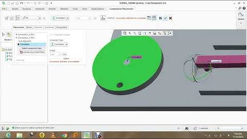 Slider Crank Assembly and Mechanisms on Creo