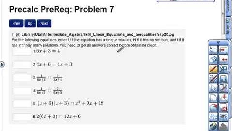 PreCalc PreReq Webwork HW Help 1
